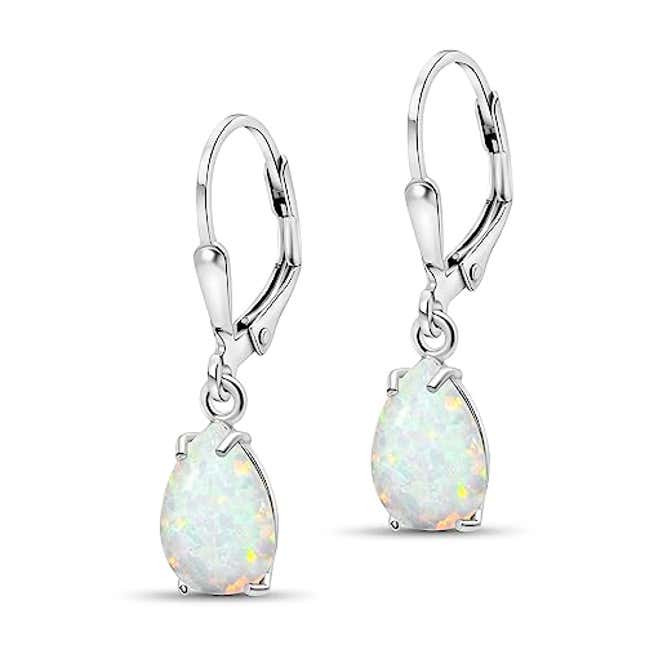 Image for article titled 925 Sterling Silver Opal Earrings for Women, Now 34% Off