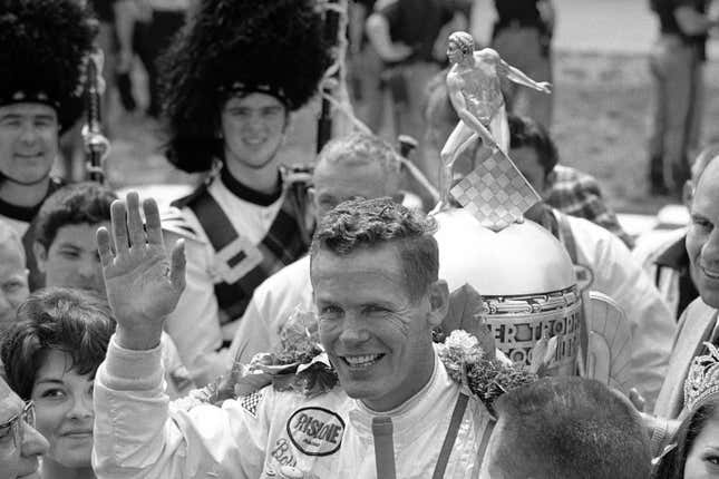 Bobby Unser after winning the 1968 Indianapolis 500.