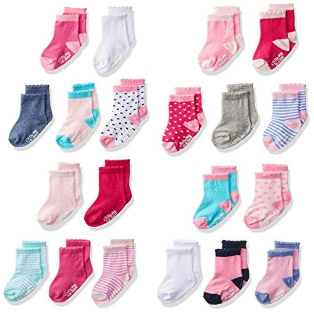 Image for article titled Little Me 20-Pair Newborn Baby Infant & Toddler Girls Socks, Now 11% Off