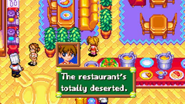 The deserted restaurant of Mario Tennis.