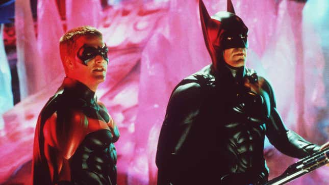 Chris O’Donnell and George Clooney in Batman &amp; Robin