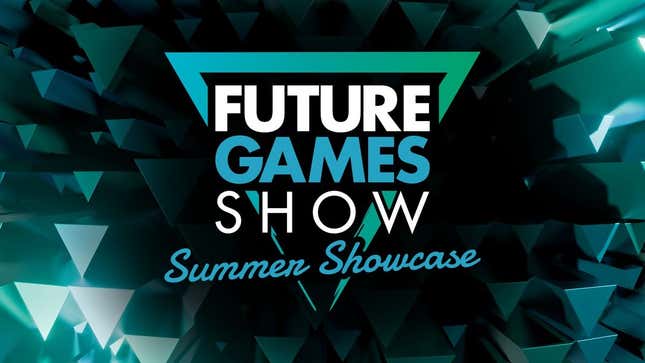 Um logotipo apresenta o showcase de verão do Future Games Show. 