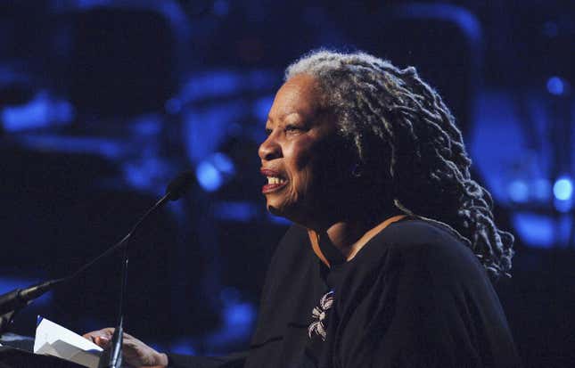 Toni Morrison performs at the Jazz At Lincoln Centers Concert For Hurricane Relief at the Rose Theater at Jazz at Lincoln Center on September 17, 2005 in New York City.