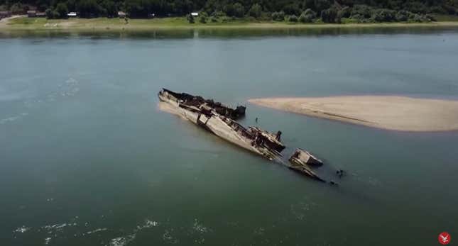 Image for article titled Europe&#39;s Extreme Drought Reveals Sunken German WWII Warships Complete With Bombs, Ammunition