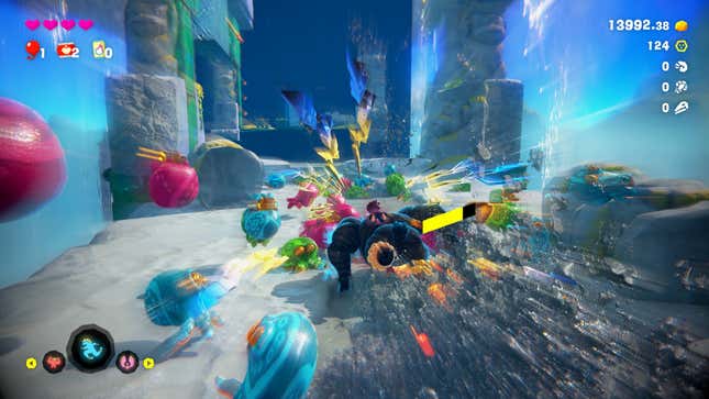 A screenshot of Donkey Kong Banaza shows off the game. 