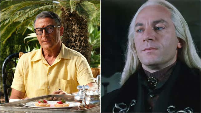 Jason Isaacs in Archie (left) and Harry Potter And The Chamber Of Secrets (right)