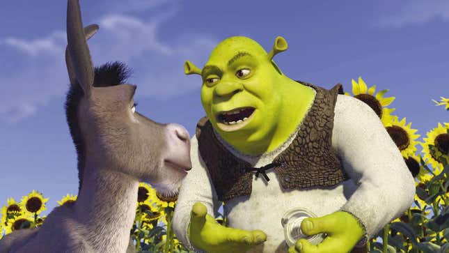 Orijinal 2001 filminde Shrek ve Eşek.
