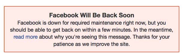 Image for article titled The world took a step back, reconsidered the meaning of life and society as Facebook and Instagram went down for a few minutes