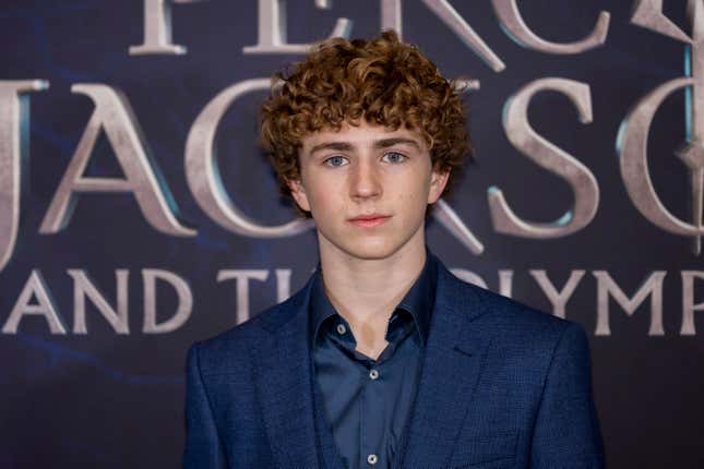 Walker Scobell poses for photographers upon arrival at the premiere of the television series &#39;Percy Jackson and the Olympians&#39; in London Saturday, Dec. 16, 2023. (Photo by Vianney Le Caer/Invision/AP)