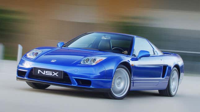 A photo of a blue Honda NSX.