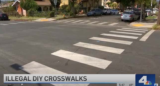 Image for article titled A Citizen&#39;s Group In LA Are Painting Crosswalks As The City Fails To Protect Pedestrians