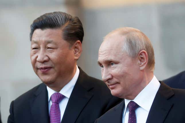 Chinese President Xi Jinping and Russian President Vladamir Putin