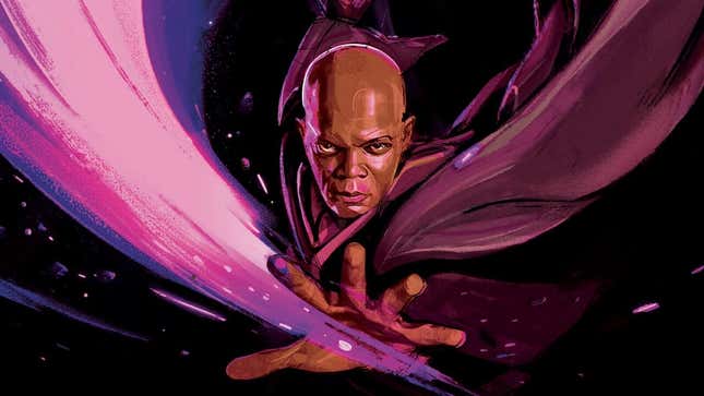 Mace Windu in the cover for 2024's Star Wars: The Glass Abyss by Steven Barnes.