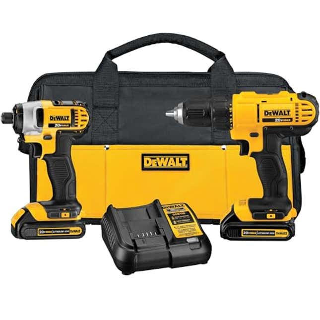 Image for article titled DEWALT 20V MAX Cordless Drill and Impact Driver, Now 46% Off