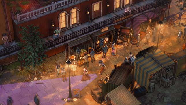 A gunslinger sets up an overwatch in a western town in Desperados 3.