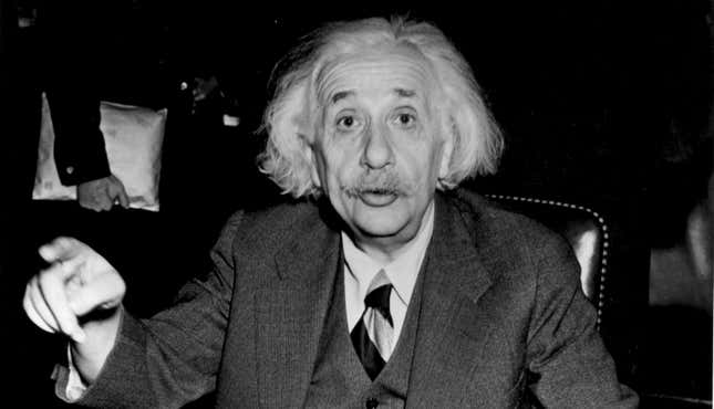 Einstein in 1946, a few years before he typed out his thoughts on animal physics.