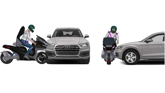 Image for article titled Italdesign Wants To Increase Motorcycle Safety By Using Smart Seatbelts