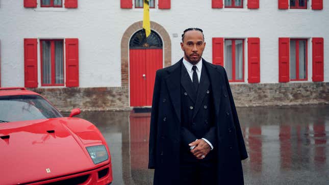 Image for article titled Lewis Hamilton Really Suited Up For His First Day At Ferrari