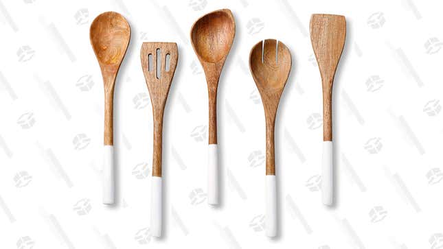 Folkulture Wooden Spoons for Cooking - Set of 5 | $26 | 20% Off | Amazon