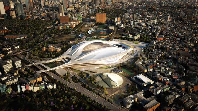 Tokyo’s sports council praised the winning stadium proposal by Zaha Hadid Architects for its “innovative and fluid design that expresses a sense of dynamism appropriate for sporting activities.”