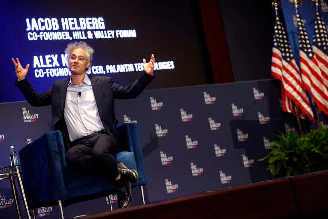 Image for article titled Palantir stock sinks 15% because the AI boom isn't enough for Wall Street