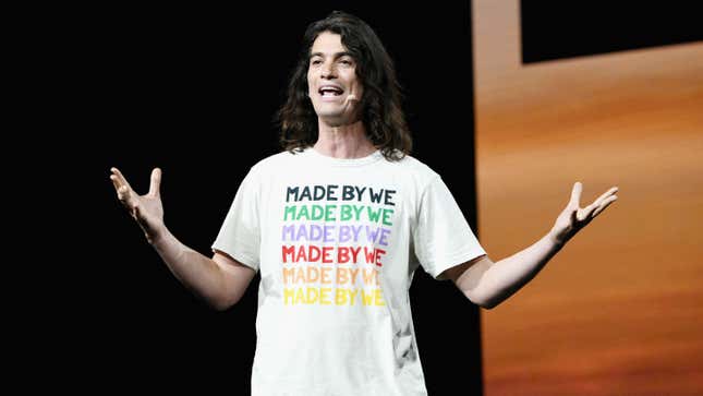 Ex-WeWork CEO Adam Neumann, who departed after a failed initial public offering attempt and scrutiny over alleged self-dealing with company funds.