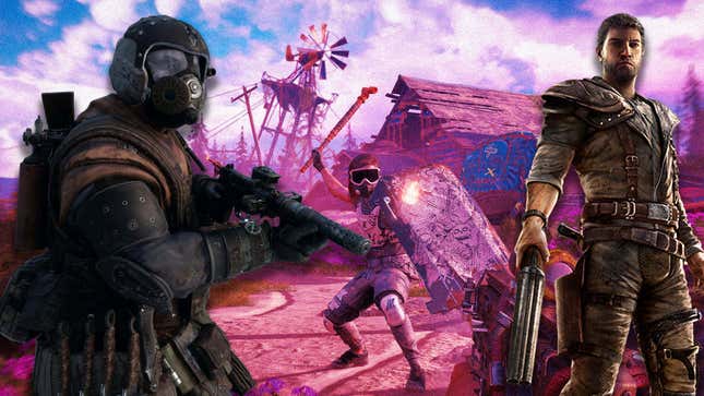 An image shows a character from Metro standing near Mad Max. 