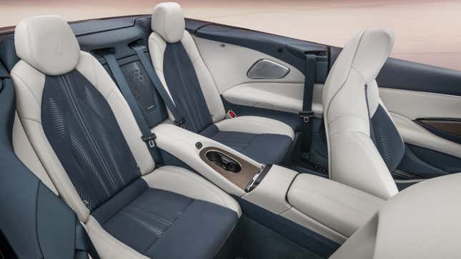 A render of the rear seats in the new Maserati EV. 