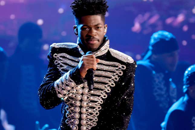 Lil Nas X performs onstage during the 64th Annual GRAMMY Awards at MGM Grand Garden Arena on April 03, 2022 in Las Vegas, Nevada. (Photo by Matt Winkelmeyer/Getty Images)