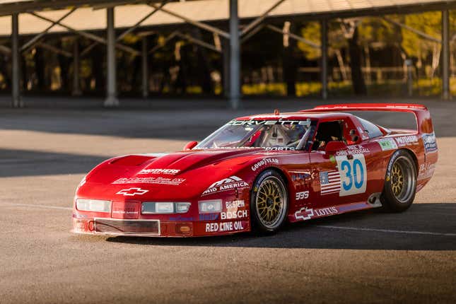 The Doug Rippie Motorsports Corvette ZR-1 Le Mans seen parked.