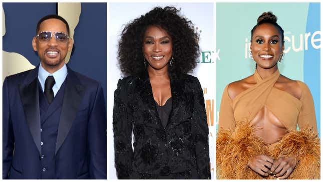 Will Smith, left; Angela Bassett, Issa Rae.