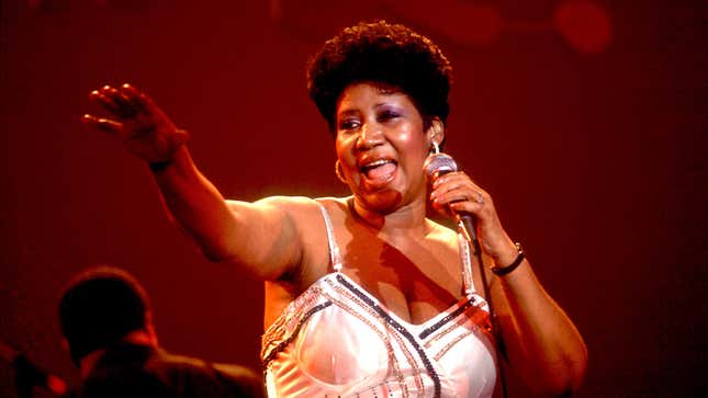 Aretha Franklin performs on stage at the Park West Auditorium, Chicago, Illinois, March 23, 1992.