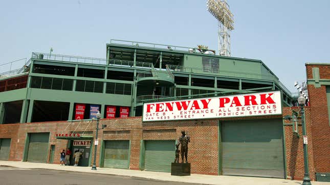 The Ipswich Street entrance to Fenway Park, home of the Boston Red