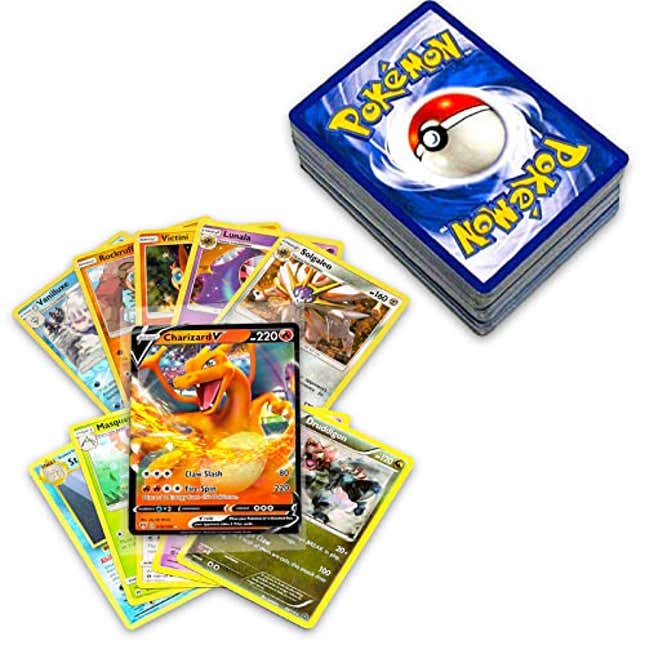 Image for article titled 50+ Official Pokemon Cards Collection with 5 Foils in Any Combination and at Least 1 Rarity, Now 24% Off