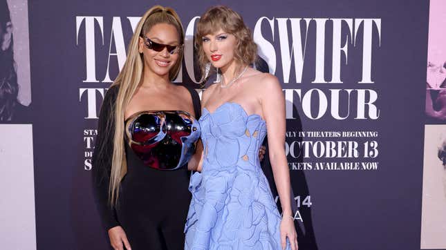 Beyoncé and Taylor Swift at The Eras Tour concert film premiere