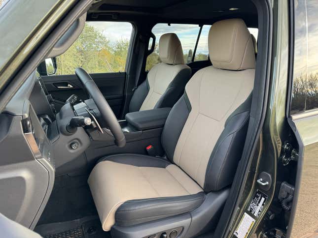 Front seats of a 2024 Lexus GX 550 Overtrail