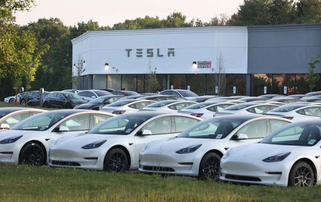 Image for article titled Tesla stock set for second-worst month ever as investors turn jittery