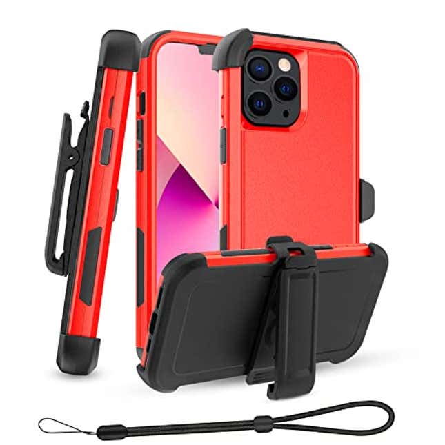 Image for article titled Unitedtime for iPhone 13 Pro Case Magnetic with Belt-Clip Holster Compatible with MagSafe, Now 91.7% Off