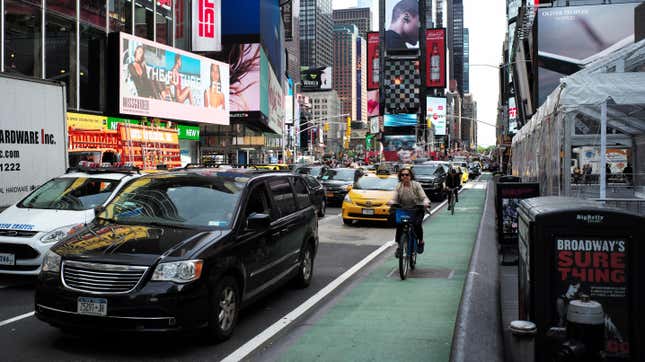 Image for article titled Proposed Bill Would Allow New Yorkers to Narc on Vehicles Blocking Bike Lanes