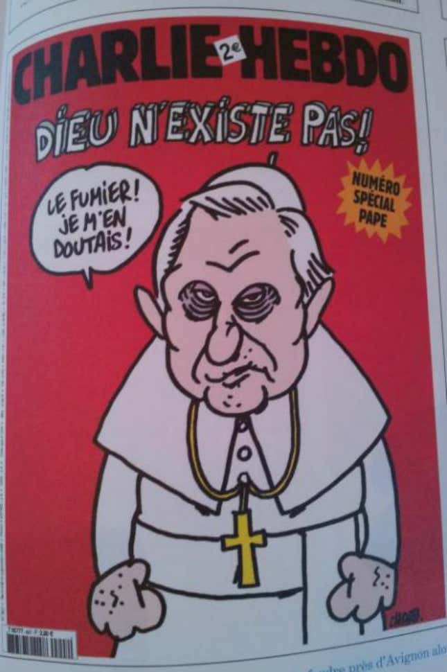 God doesn’t exist! “That turd! I had my doubts!”
