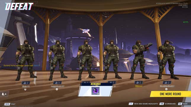 A lineup of players shows an entire team playing as the Winter Soldier.