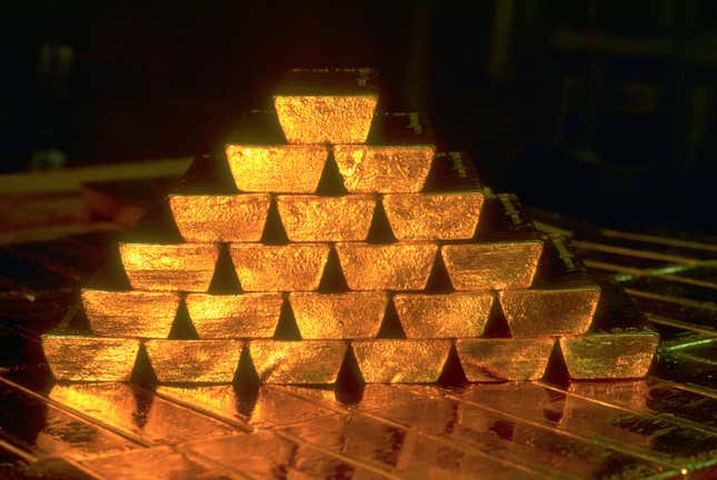 Image of gold bars. 