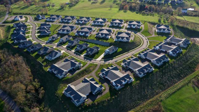 FILE - A development of new homes is shown in Middlesex Township, Pa., on Apr. 19, 2023. On Thursday, March 21, 2024, Freddie Mac reports on this week&#39;s average U.S. mortgage rates. (AP Photo/Gene J. Puskar, File)