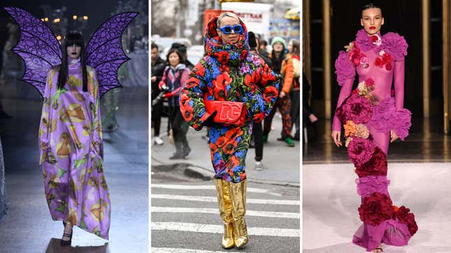 Image for article titled New York Fashion Week 2023: Animals, Insects, and So Many Fucking Flowers