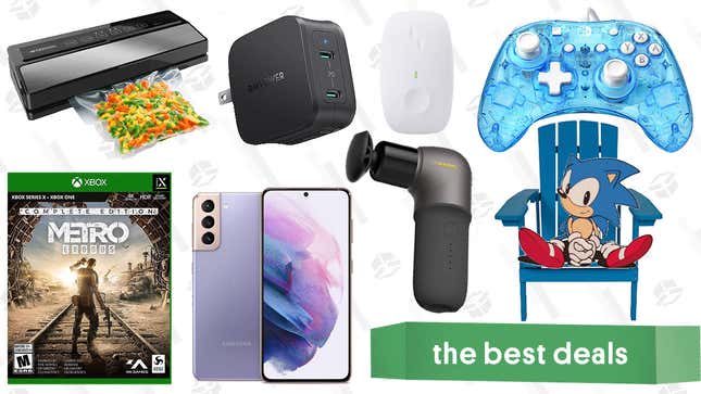 Image for article titled Tuesday&#39;s Best Deals: Samsung Galaxy S21, Xbox Gift Cards, Geryon Vacuum Sealer, Naipo Mini Massage Gun, Upright Go 2 Posture Trainer, and More