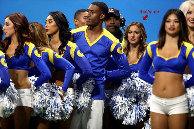 Emily Leibert, author of this piece, was once a cheerleader for the Rams.