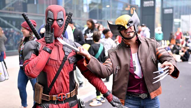 Cosplayers ready for Deadpool 3