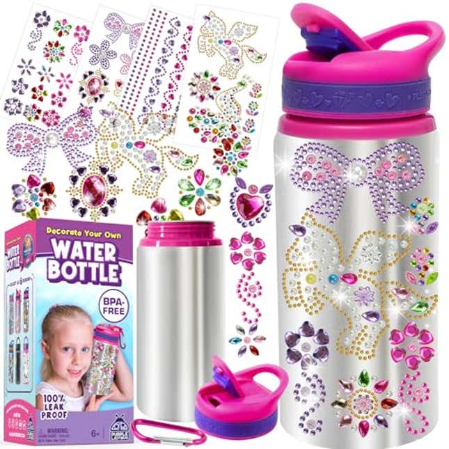 Image for article titled PURPLE LADYBUG Decorate Your Own Water Bottle Kits for Girls, Now 55% Off