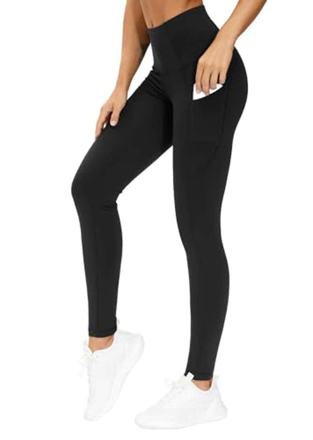 Image for article titled THE GYM PEOPLE Thick High Waist Yoga Pants with Pockets, Now 17% Off