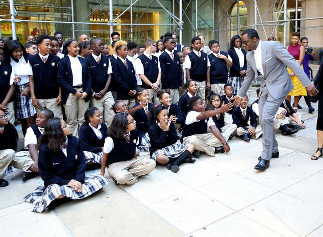 NEW YORK, NY - AUGUST 29: Sean “Diddy” Combs Officially Opens Capital Prep Harlem Charter School on August 29, 2016 in New York City. 